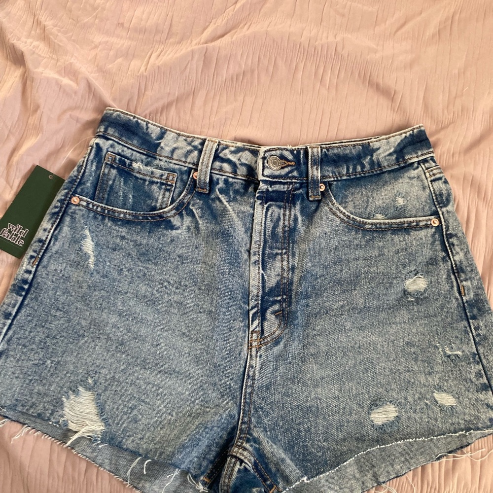 High waisted, jean shorts, never worn